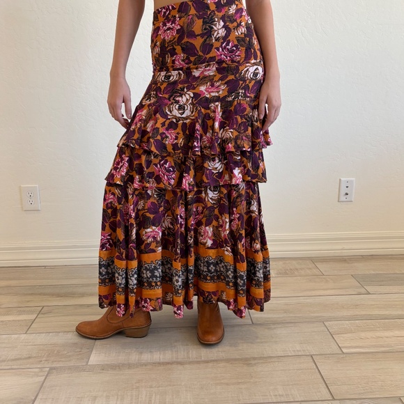 Sundance Floral Tiered Maxi Skirt, Size XS NWOT, boho - Picture 13 of 13